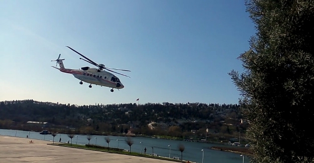 Cumhurbaşkanı Erdoğan, yoğun güvenlik önlemleri altında helikopterle Tekirdağ’a gitti