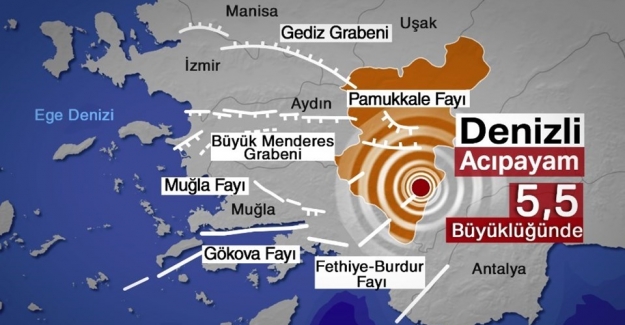 Denizli'de 5,5 Şiddetinde Deprem!