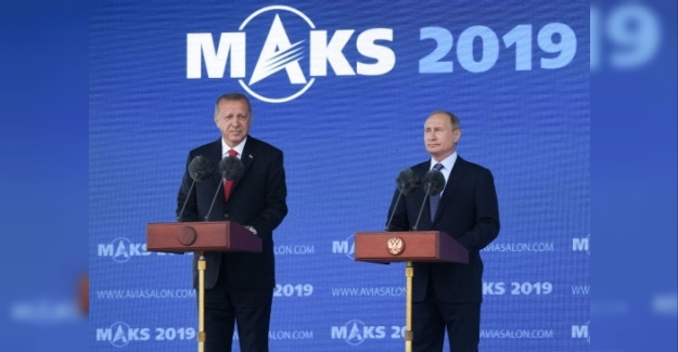 Erdoğan, Putin'le birlikte MAKS-2019 Fuarı'nın açılışında konuştu: "Ticaret hacmi hedefimiz 100 milyar dolar"