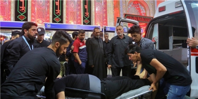 Kerbela şehrindeki "Aşura Günü" törenlerinde izdiham:  16 kişi hayatını kaybetti