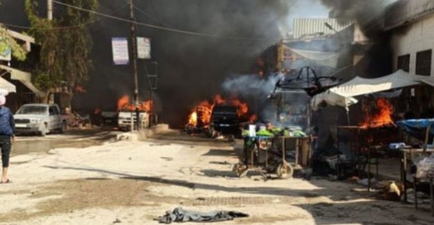 Suriye Afrin'de PKK/YPG'nin bombalı araç saldırısı!.. "11'i çocuk 40 kişi hayatını kaybetti"