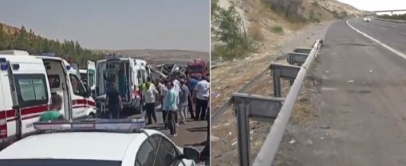 Gaziantep'te korkunç kaza: 15 vatandaş hayatını kaybetti 21 yaralı var