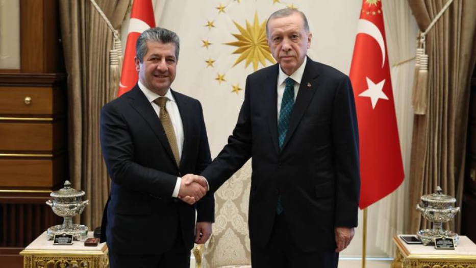 Irak Kürt Bölgesel Yönetimi (IKBY) Başbakanı Mesrur Barzani Cumhurbaşkanı Erdoğan'ı ziyaret etti