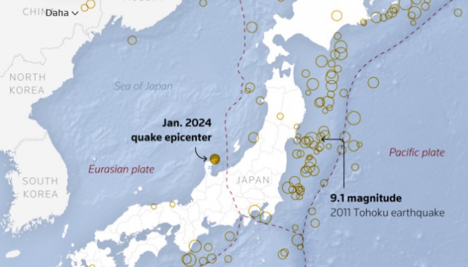 7.6 Büyüklüğünde deprem Japonya'yı sarstı
