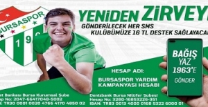 Bursaspor'a Bağış Kampanyası taraftardan yoğun ilgi görüyor