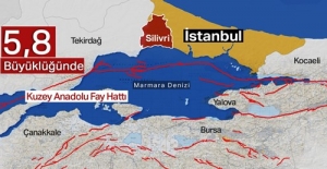 İstanbul'da yine bir Deprem "Büyüklük 5,8"