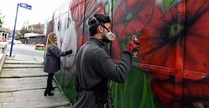 Başkentin gri duvarları Ressamların dokunuşlarıyla artık rengarenk