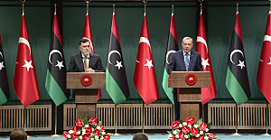 Erdoğan ve Serrac'tan müşterek açıklama: “Libyalı kardeşlerimizi asla darbecilerin ve lejyonerlerin insafına bırakmayacağız”