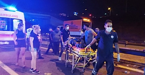 Kocaeli TEM'de yolcu otobüsü devrildi: 1 ölü, 17 yaralı