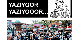 Sıradışı bir Protesto: "Yazıyoor!.. Belediye Başkanı Alinur Aktaş'ın 'Yandaş Medya'ya Kıyağını Yazıyor!!.."