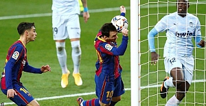Barcelona formasıyla 643 gol atan Messi, Pele'nin rekorunu egale etti