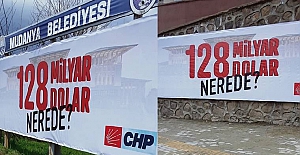Mudanya'da CHP'nin '128 milyar dolar nerede' afişleri söküldü; soruşturma başlatıldı