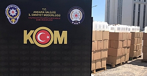 Ankara'da 12 ton kaçak etil alkol ele geçirildi