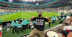 2022 Katar Dünya Kupası'nda "Uygur Soykırımını protesto" eylemi