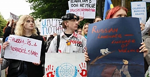 BM, Ukrayna'nın başketi Kıyiv'de protesto edildi