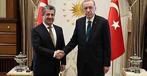 Irak Kürt Bölgesel Yönetimi (IKBY) Başbakanı Mesrur Barzani Cumhurbaşkanı Erdoğan'ı ziyaret etti