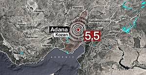 Adana Kozan İlçesinde 5,5 ve 4,4 büyüklüğünde iki deprem!