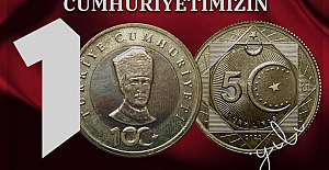 Cumhuriyet'in 100. yılına özel hatıra para basıldı