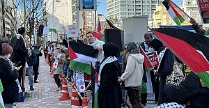 Japonya'da "Filistin'e özgürlük" protestosu
