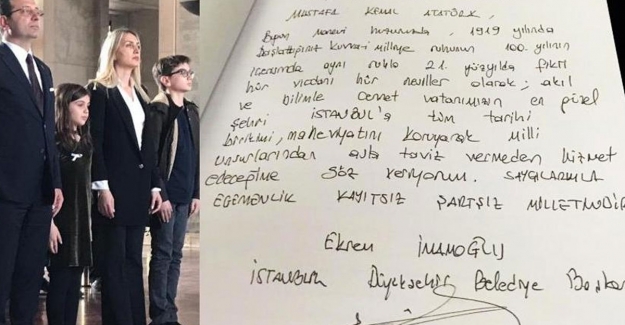 İmamoğlu, "Anıt Kabir'de defteri kaldırdılarsa yine gideriz yine yazarız."