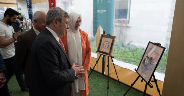 BUSMEK’ten Amman’da ebru sergisi