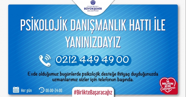 İstanbul Belediyesi'nden halka psikolojik destek