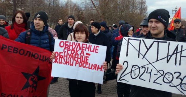 Rusya'da Anayasa değişikliklerine karşı protestolar