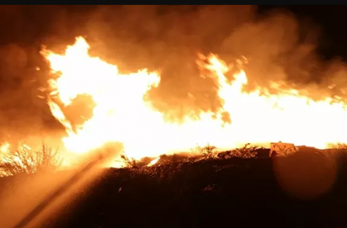 Bursa Ovaakça bölgesinde çıkan yangın yoğun çalışmayla söndürüldü
