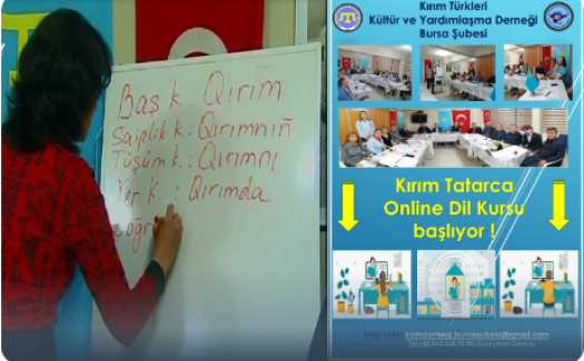 Kırım Derneği Bursa Şubesi'nden Duyuru: "Kırım Tatarca Dersleri Online Yapılacak