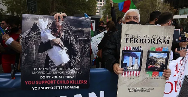Ermenistan'ın Saldırıları New York'ta Protesto Edildi