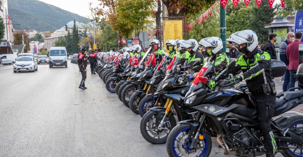Motorize ekiplerden Cumhuriyet Bayramı gösterileri