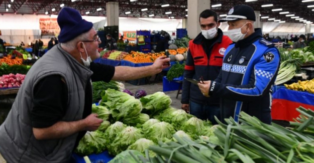 Pazaryeri esnafına HES Kodu denetimi
