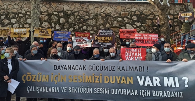 İşletmeciler ve çalışanları seslerini duyurmak için buluştu