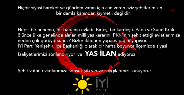 GARA Şehitleri için bir hafta yas ilan ettiler!