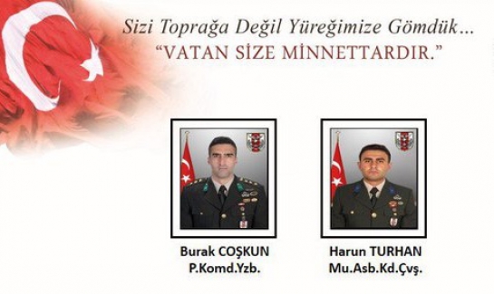 Pençe Kartal-2 Harekatında 2 Askerimiz Şehit, 4 Askerimiz Yaralı..