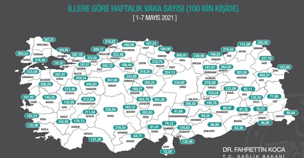 Bakan Koca İllere göre korona vaka sayılarını açıkladı