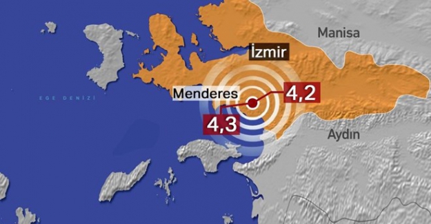 İzmir'in Menderes ilçesinde art arda iki deprem meydana geldi.