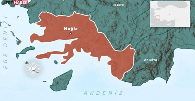 Datça açıklarında 5,3 büyüklüğünde deprem