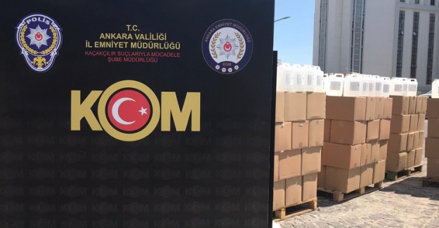 Ankara'da 12 ton kaçak etil alkol ele geçirildi