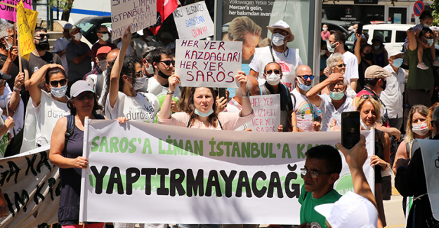 Keşan'da Haluk Levent'li Miting: 'Saros'uma dokunma'
