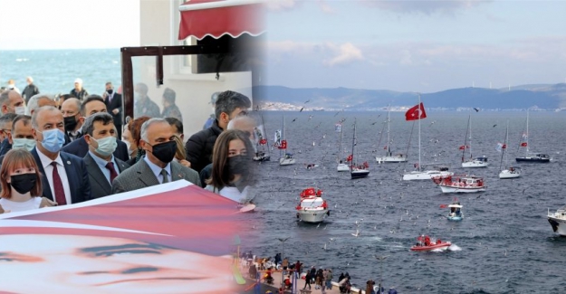 Mudanya'da Cumhuriyet coşkusu denize taştı.  