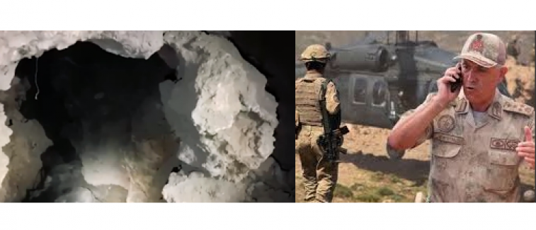 Orgeneral Arif Çetin, Nusaybin'de 6 teröristin etkisiz hale getirildiği mağarayı inceledi