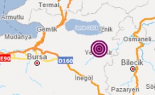 Bursa'nın Yenişehir ilçesinde 3,7 büyüklüğünde deprem!