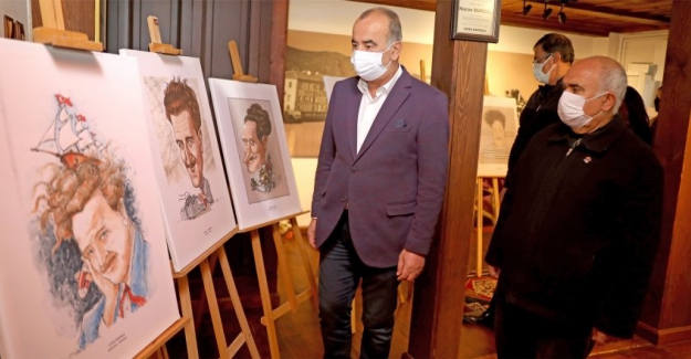 Nazım Hikmet Karikatürleri Mudanya'da sergilendi