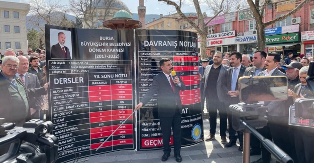 Bursa Büyükşehir Belediye Başkanı'nın karnesi sıfırlarla dolu!