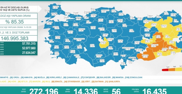 Koronavirüs'ten son 24 saatte 56 kişi hayatını kaybetti