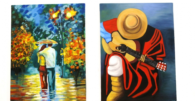 Resim Atölyesi kursiyerleri sergi açtılar