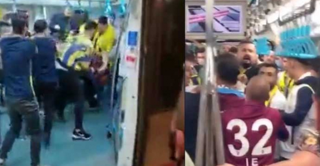 Fenerbahçeliler, Trabzonsporlulara saldırdı, Marmaray savaş alanına döndü