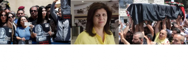 İsrail Ordusu tarafından katledilen Gazeteci Şirin ebu Akile'nin cenaze törenine binler katıldı