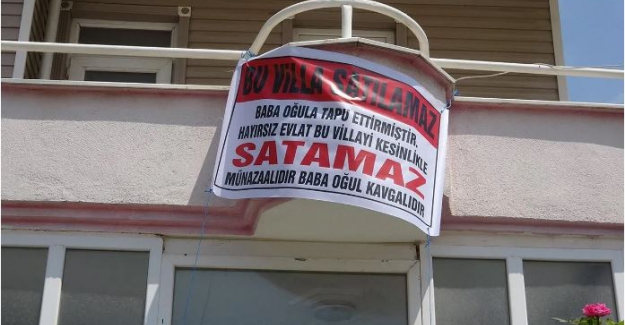Villasına astığı yazı herkesi şok etti